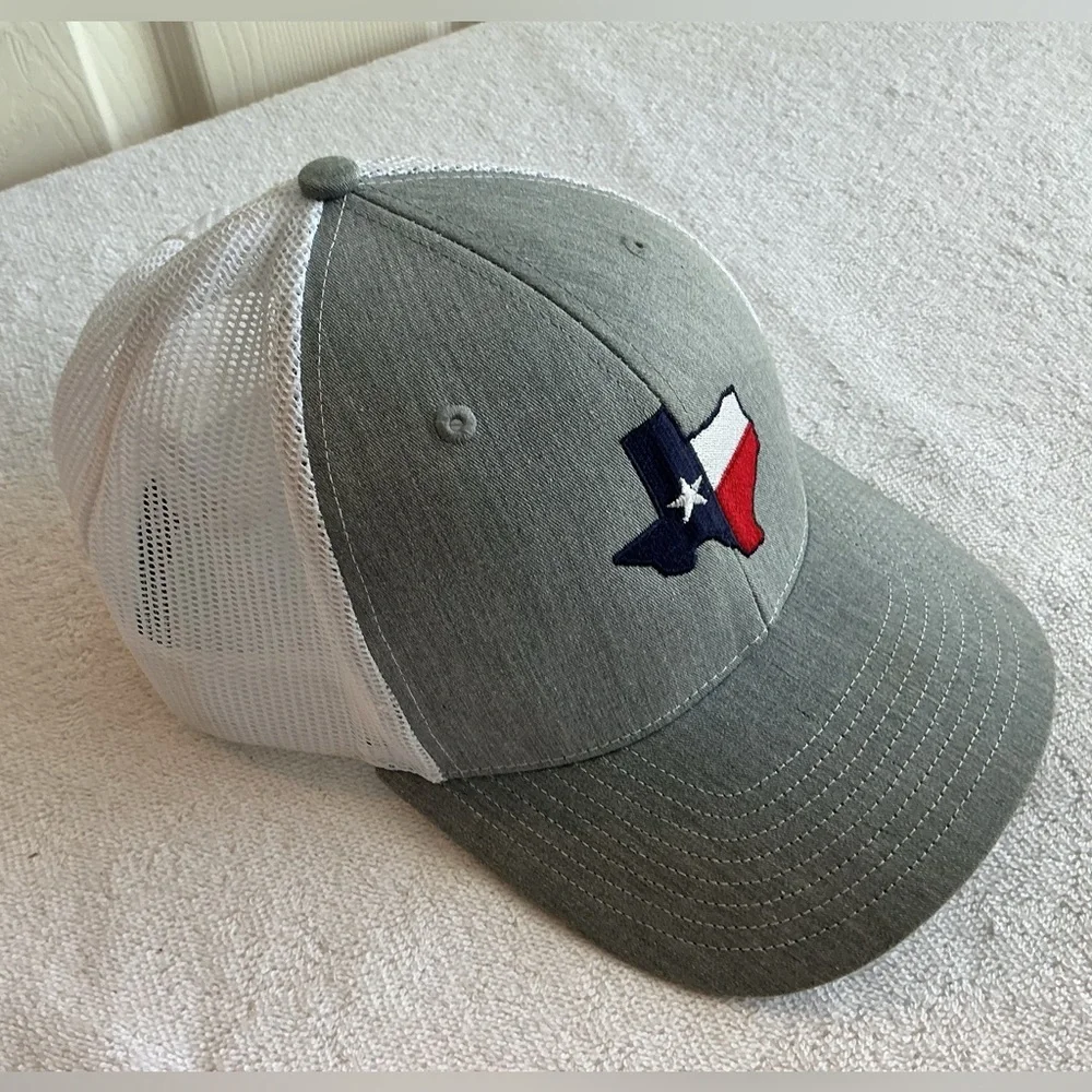 Texas State Embroidered Gray Cap